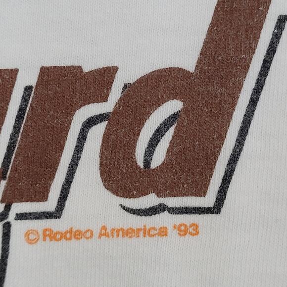 Vintage 1993 Rodeo Hard Sheplers Shirt XL 23x28 Whtie USA - Picture 3 of 16
